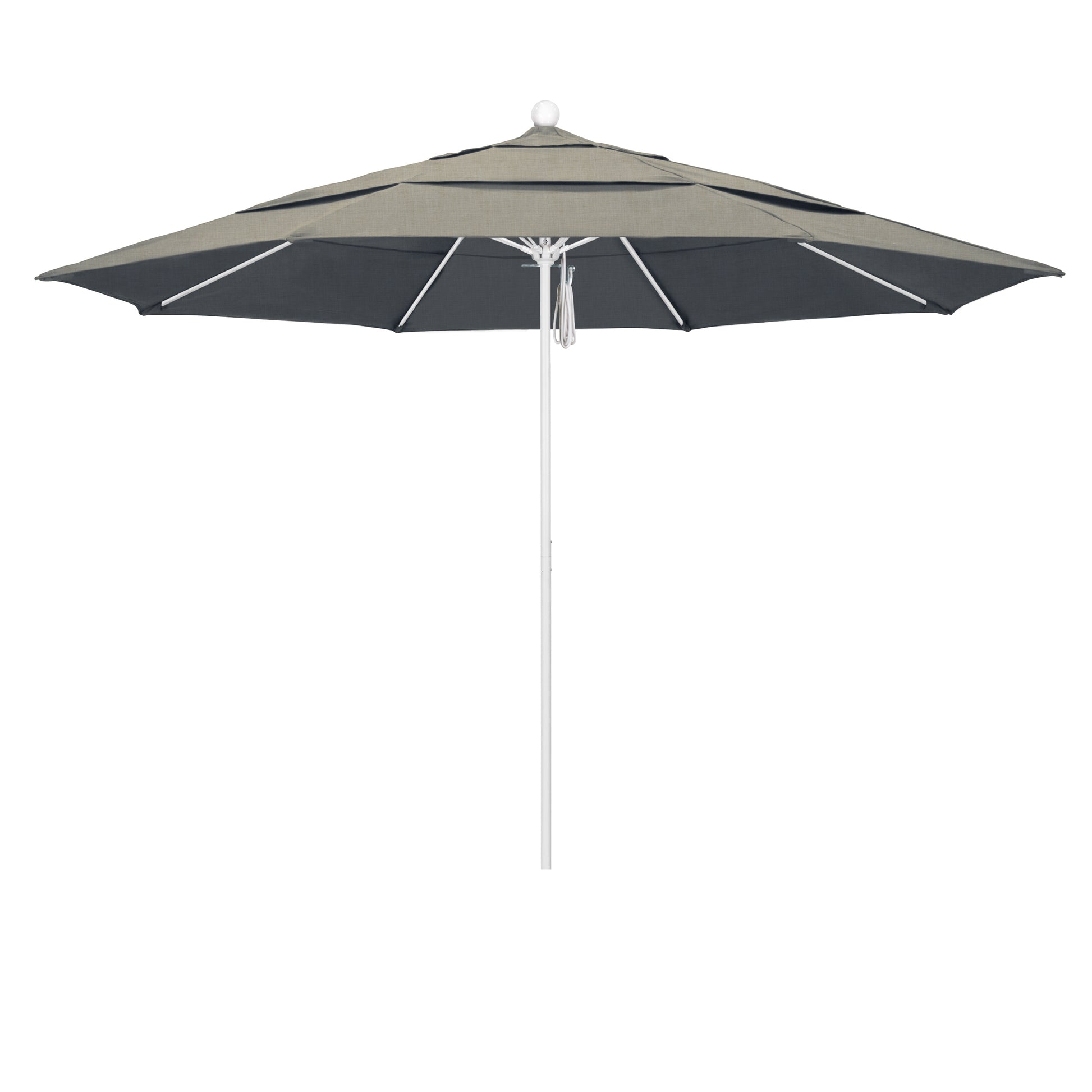 CasaFoyer 11' Commercial Grade Patio Umbrella with Aluminum Frame, Fiberglass Ribs, and Pulley Lift System - Durable and User-Friendly, 3-Year Warranty