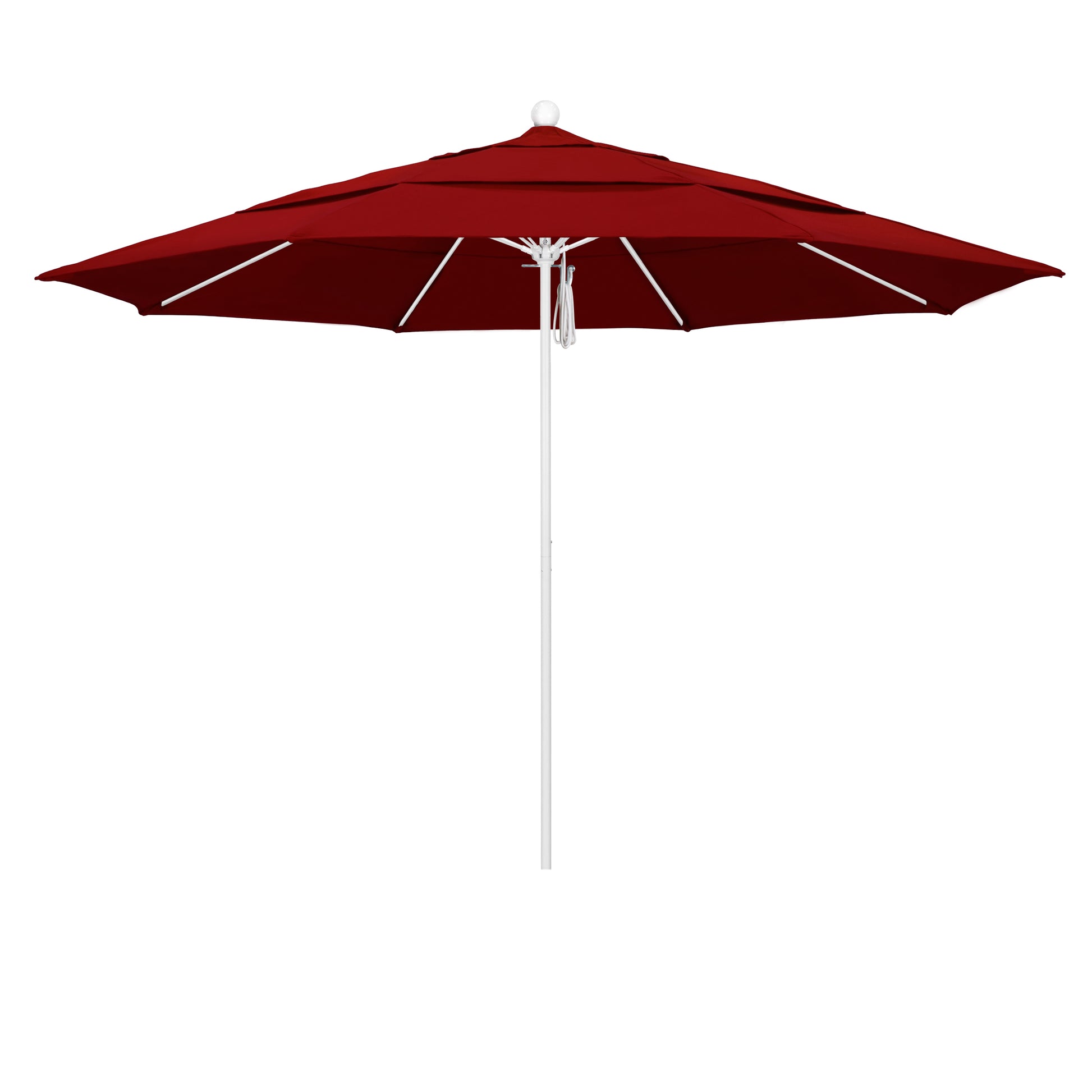 CasaFoyer 11' Commercial Grade Patio Umbrella with Sturdy Aluminum Frame, Fiberglass Ribs, and Pulley Lift System - 3-Year Warranty