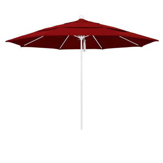 CasaFoyer 11' Commercial Grade Patio Umbrella with Sturdy Aluminum Frame, Fiberglass Ribs, and Pulley Lift System - 3-Year Warranty