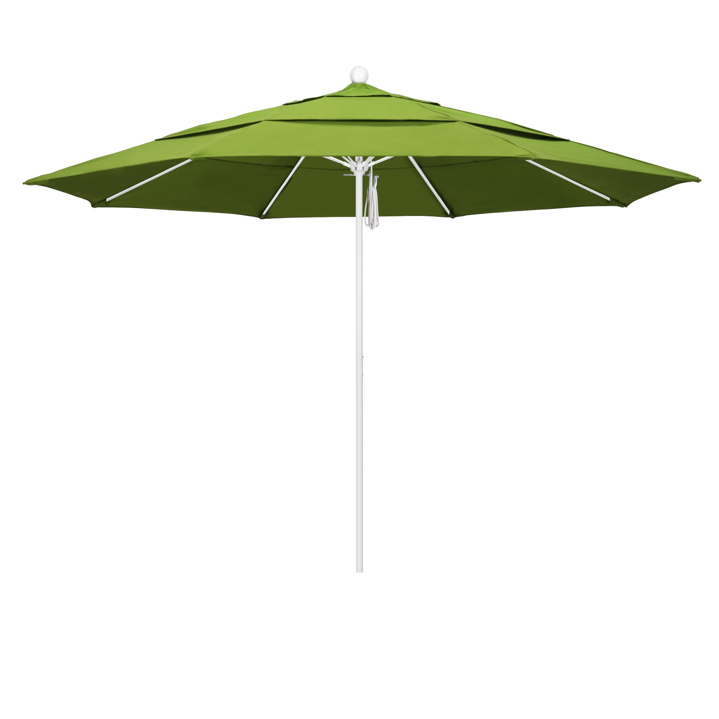 CasaFoyer 11' Commercial Grade Patio Umbrella with Aluminum Frame, Fiberglass Ribs, and Pulley Lift System - 3-Year Warranty, Superior Stability.