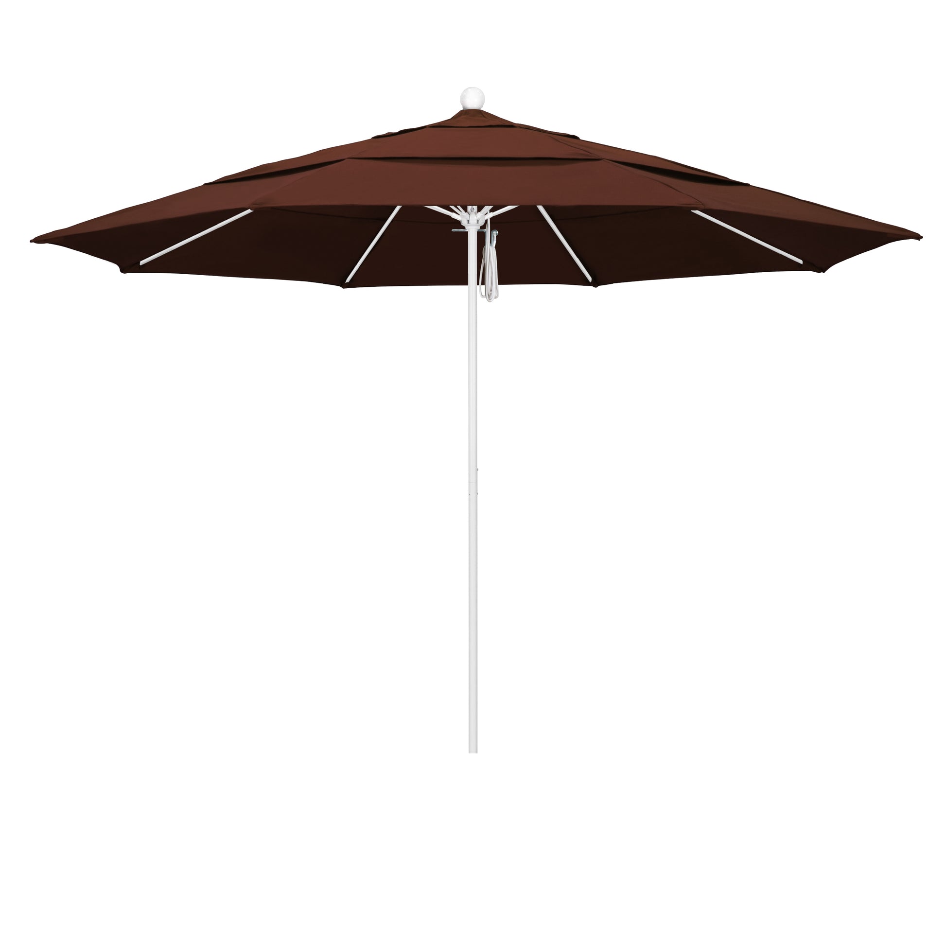 CasaFoyer 11' Commercial Grade Patio Umbrella with Sturdy Aluminum Frame, Fiberglass Ribs, and 3-Year Warranty - Easy Pulley Lift System - Sunbrella Fabric