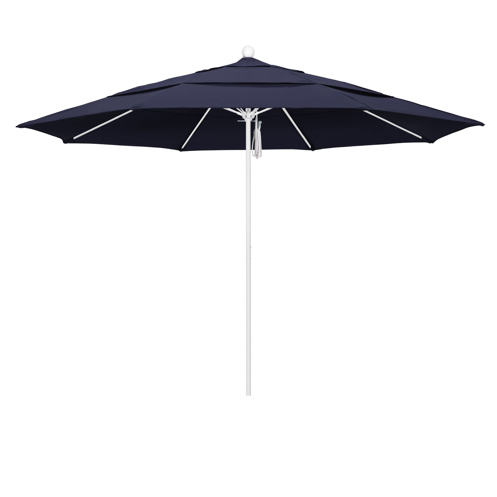 CasaFoyer 11' Commercial Grade Patio Umbrella with Sturdy Aluminum Frame, Fiberglass Ribs, and Pulley Lift System - 3-Year Warranty
