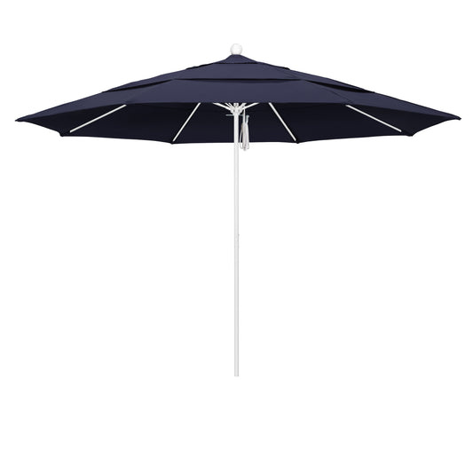 CasaFoyer 11' Commercial Grade Patio Umbrella with Sturdy Aluminum Frame, Fiberglass Ribs, and Pulley Lift System - 3-Year Warranty
