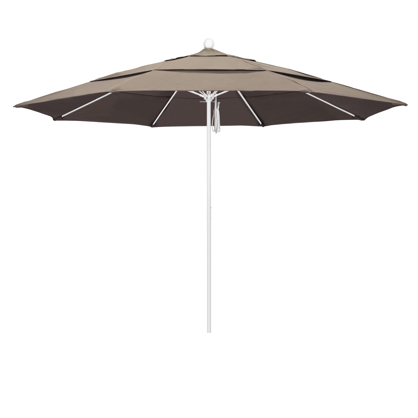 CasaFoyer 11' Commercial Grade Patio Umbrella - Durable Aluminum Frame, Fiberglass Ribs, Pulley Lift System - 3-Year Warranty - Ideal for Residential & Commercial Use