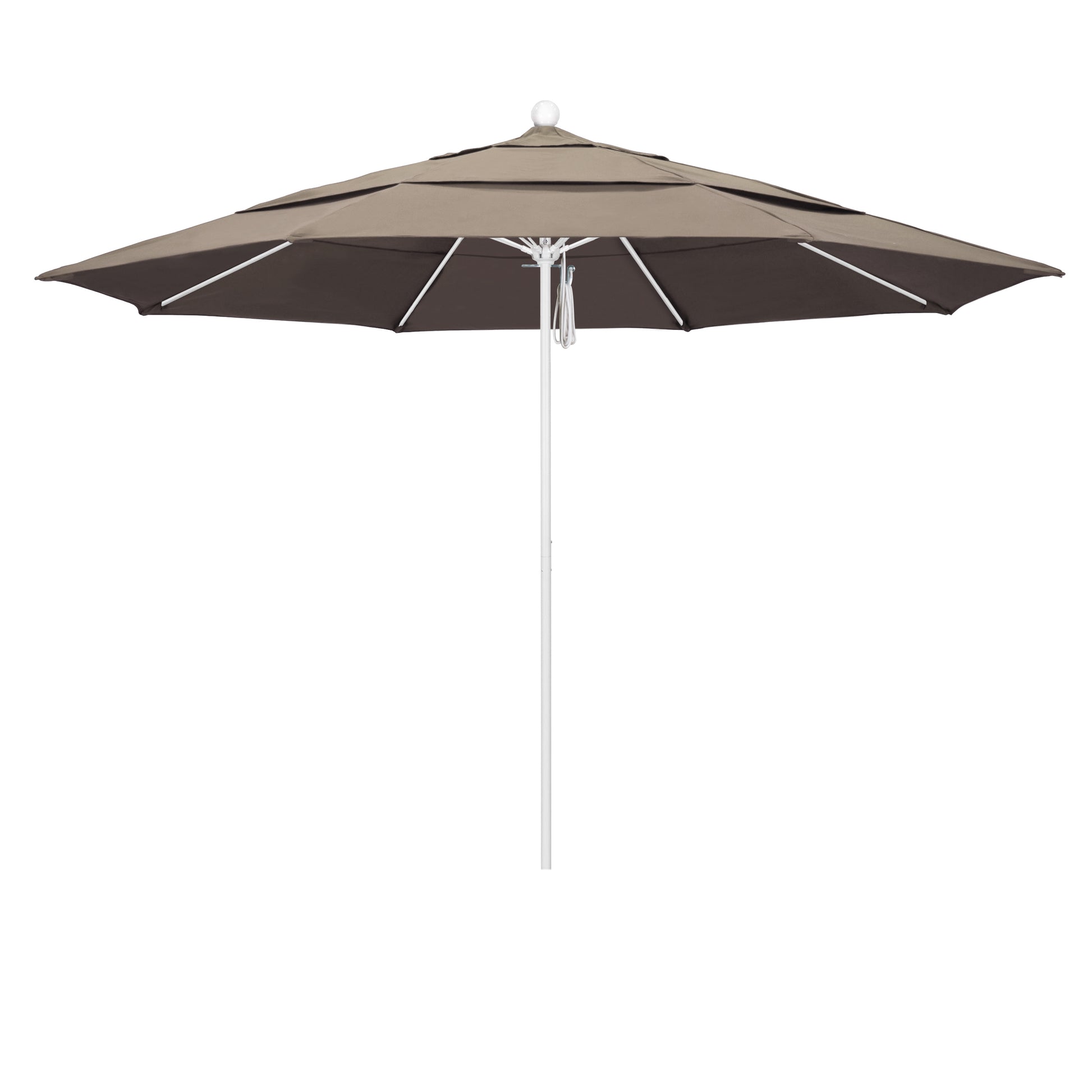 CasaFoyer 11' Commercial Grade Patio Umbrella - Durable Aluminum Frame, Fiberglass Ribs, Pulley Lift System - 3-Year Warranty - Ideal for Residential & Commercial Use