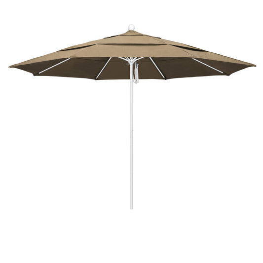 CasaFoyer 11' Commercial Grade Patio Umbrella with Sturdy Aluminum Frame, Fiberglass Ribs, and Pulley Lift System - 3-Year Warranty Included