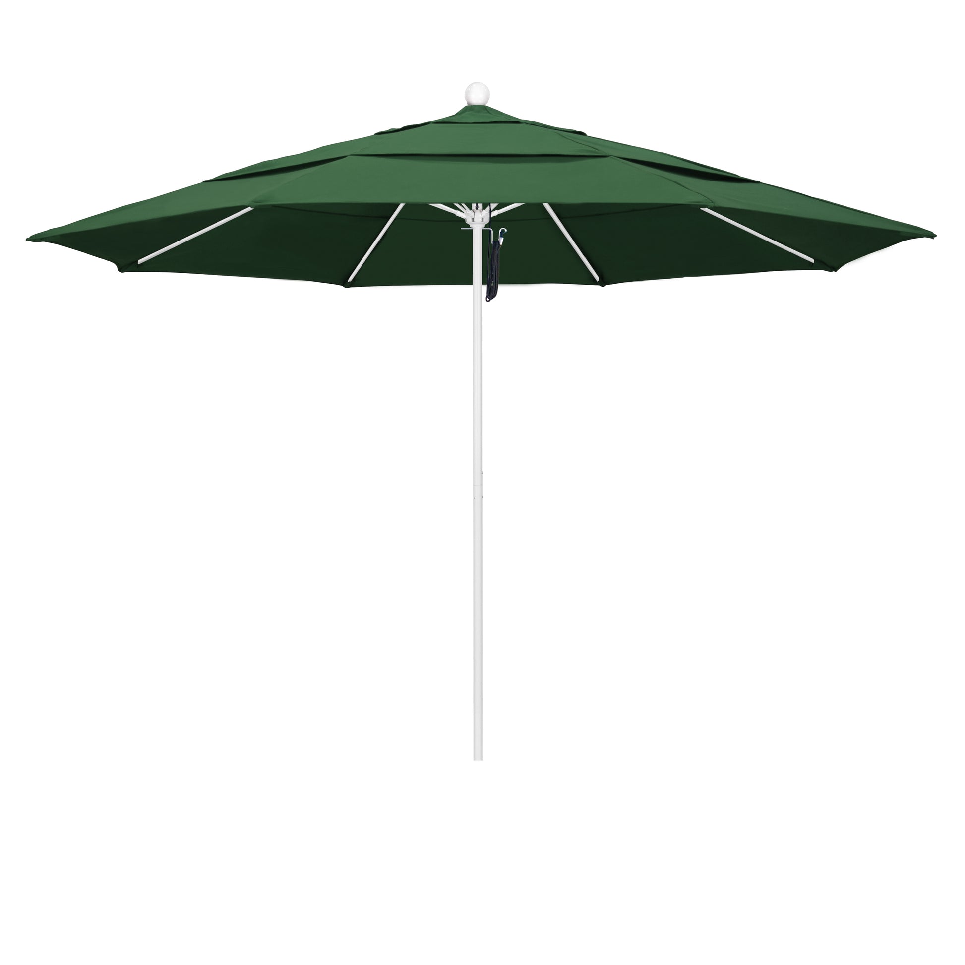 CasaFoyer 11' Commercial Grade Patio Umbrella | Heavy Duty Construction | Aluminum Frame | Fiberglass Ribs | Pulley Lift System | 3-Year Warranty