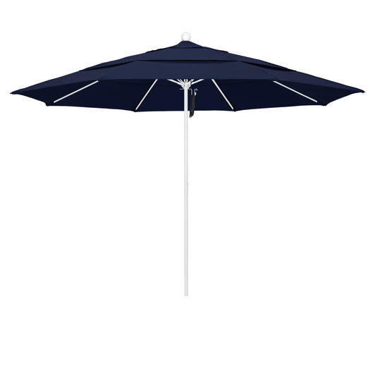 CasaFoyer 11' Commercial Grade Patio Umbrella | Durable Aluminum Frame | Fiberglass Ribs | Pulley Lift System | 3-Year Warranty | Navy Fabric