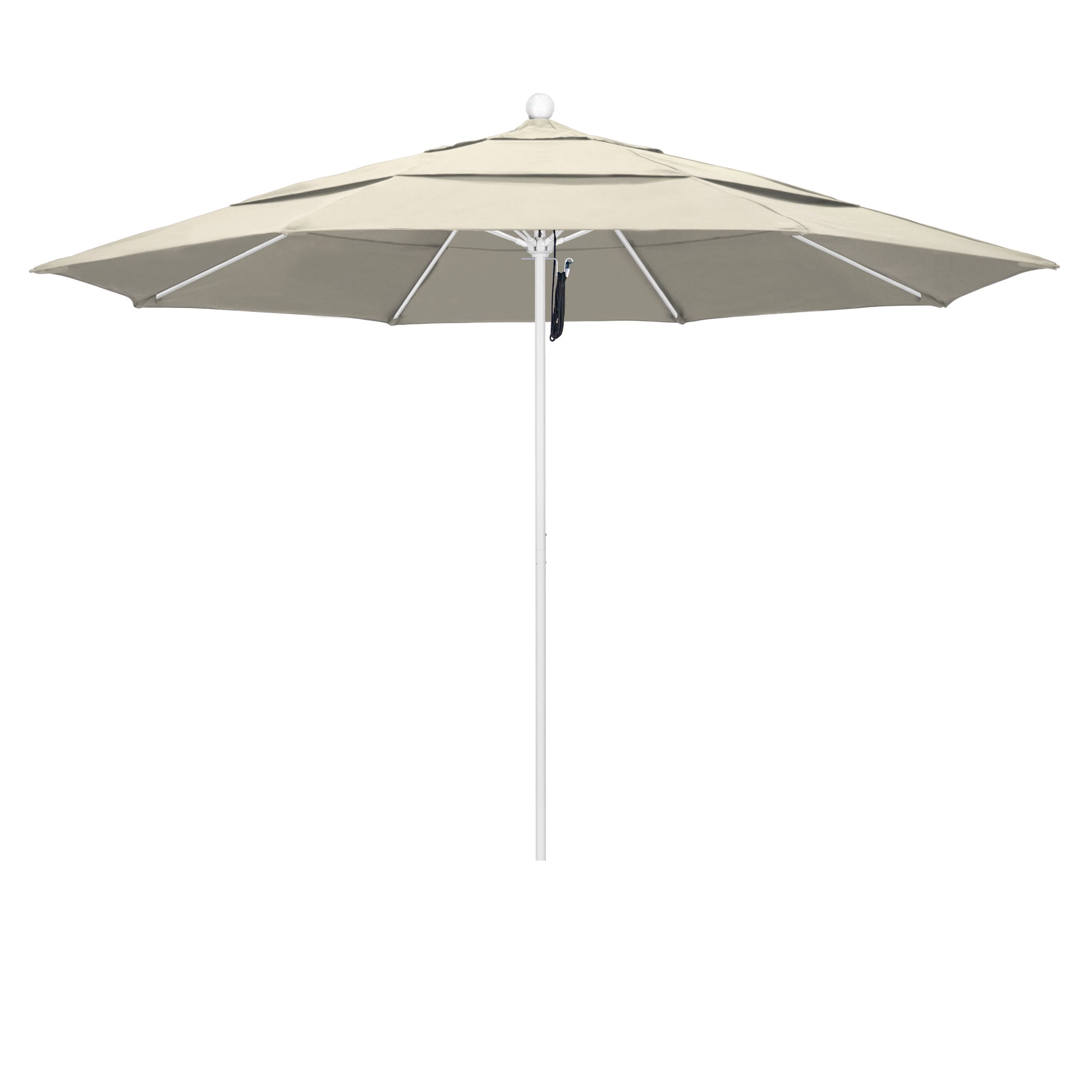 CasaFoyer 11' Commercial Grade Patio Umbrella - Heavy-Duty Construction, Aluminum Frame, Fiberglass Ribs, Pulley Lift System, 3-Year Warranty