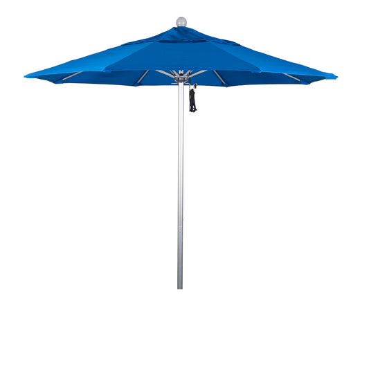 CasaFoyer 7.5' Commercial Grade Patio Umbrella | Durable Aluminum Frame | Fiberglass Ribs | Push Lift System | 3-Year Warranty | Royal Blue Fabric