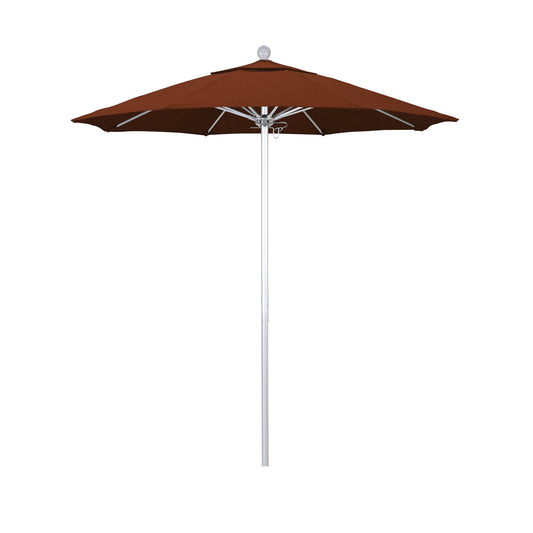CasaFoyer 7.5' Commercial Grade Patio Umbrella | Aluminum Frame | Fiberglass Ribs | Push Lift System | 3-Year Warranty | Terracotta Fabric