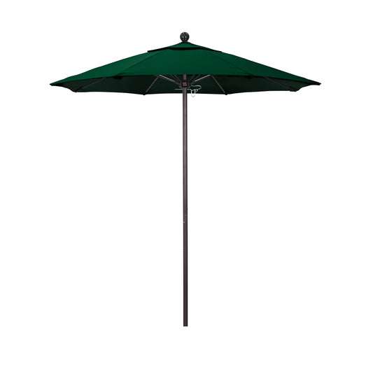 CasaFoyer Durable 7.5' Commercial Grade Umbrella | Aluminum Frame | Fiberglass Ribs | Push Lift System | Hunter Green Fabric | 3-Year Warranty