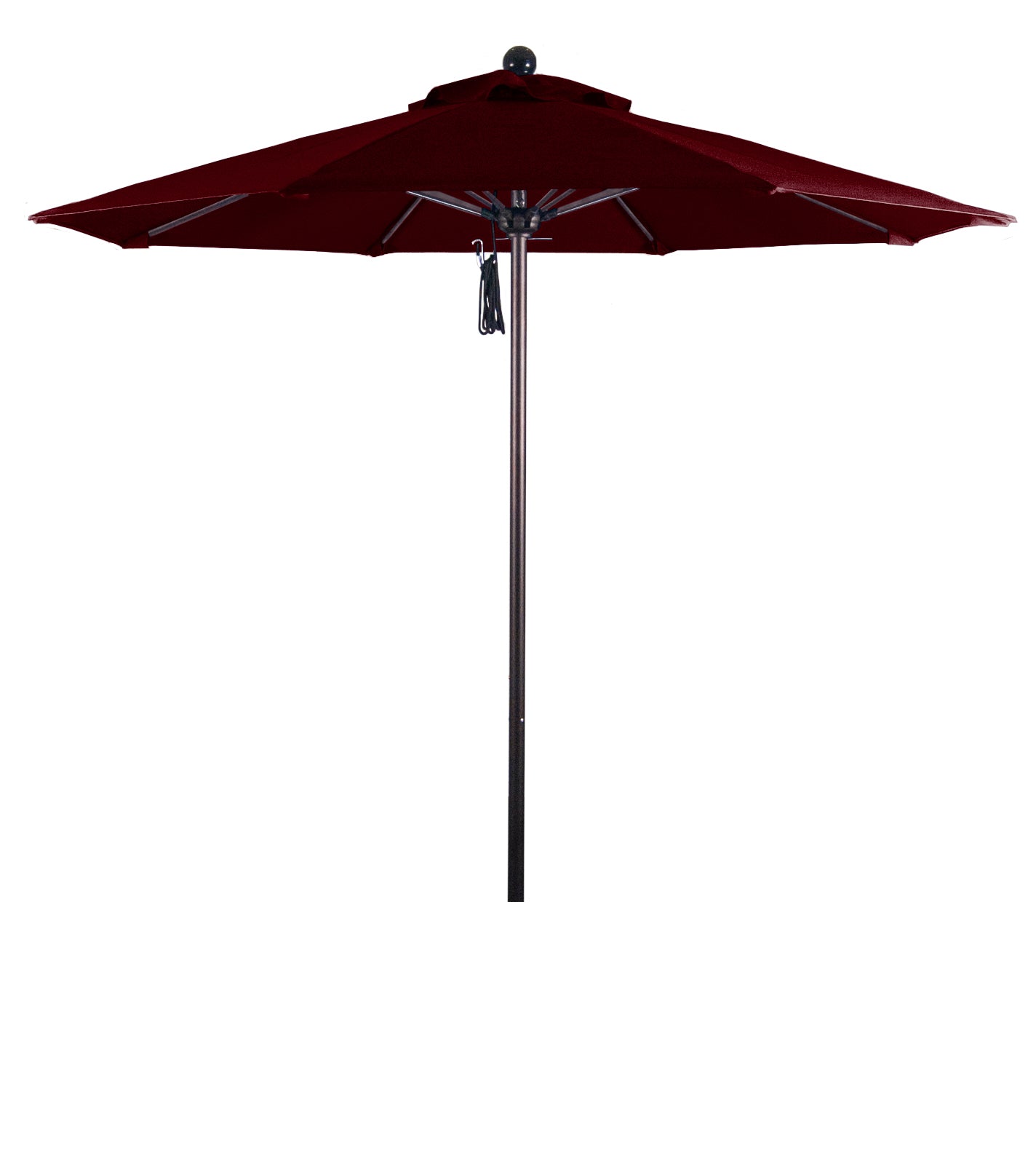 CasaFoyer 7.5' Commercial Grade Patio Umbrella | Sturdy Aluminum Frame | Fiberglass Ribs | Push Lift System | 3-Year Warranty | Pacifica Burgundy Fabric