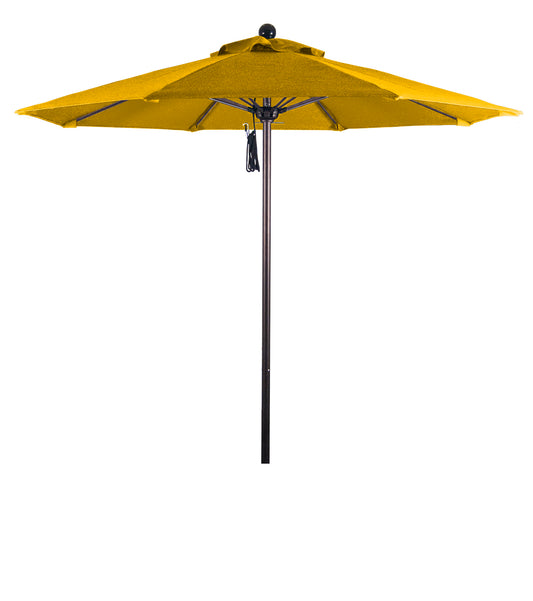 CasaFoyer 7.5' Commercial Grade Patio Umbrella | Sturdy Aluminum Frame | Fiberglass Ribs | Push Lift System | 3-Year Warranty | Pacifica Yellow Fabric
