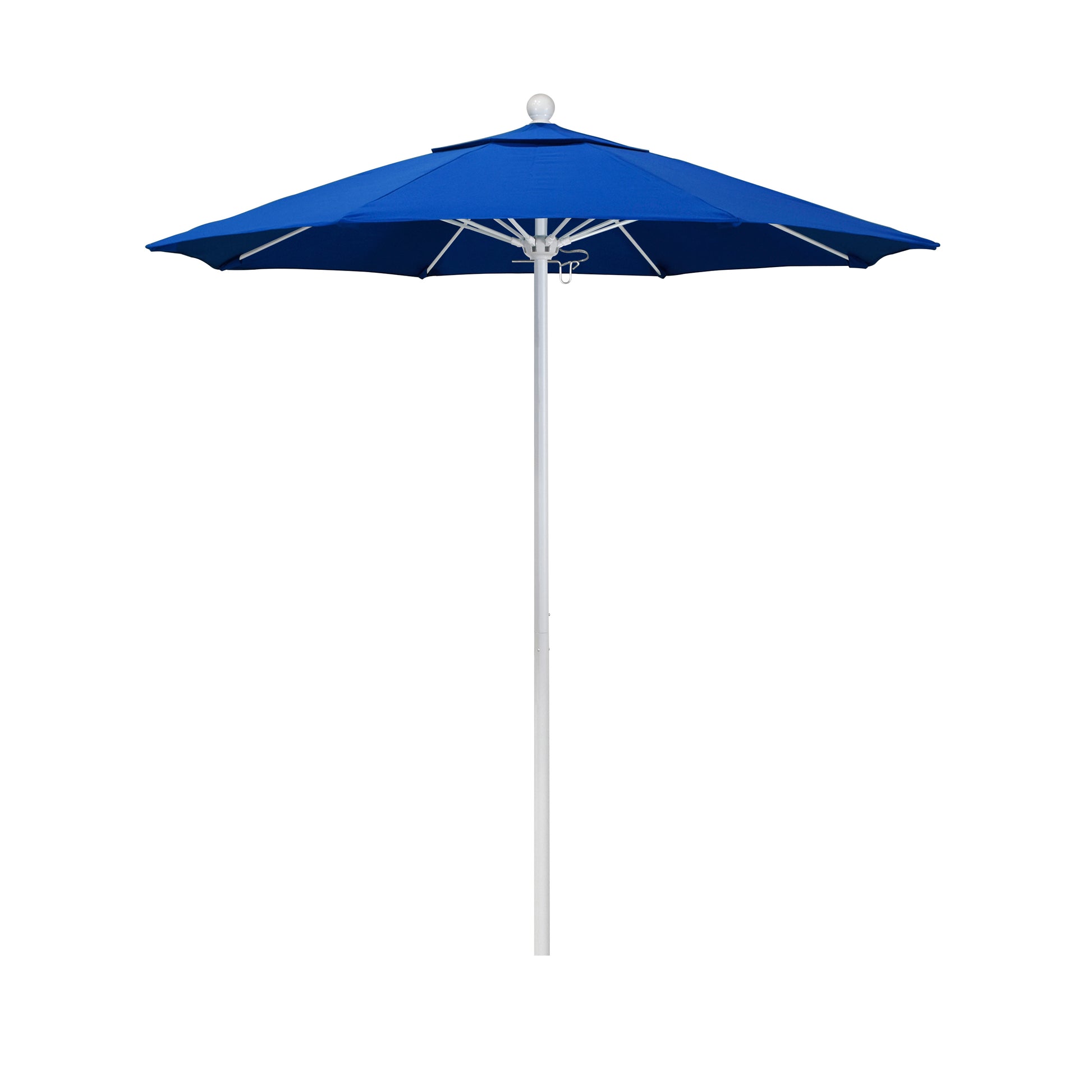 CasaFoyer 7.5' Commercial Grade Patio Umbrella | Sturdy Aluminum Frame | Fiberglass Ribs | Push Lift System | 3-Year Warranty | Royal Blue Fabric