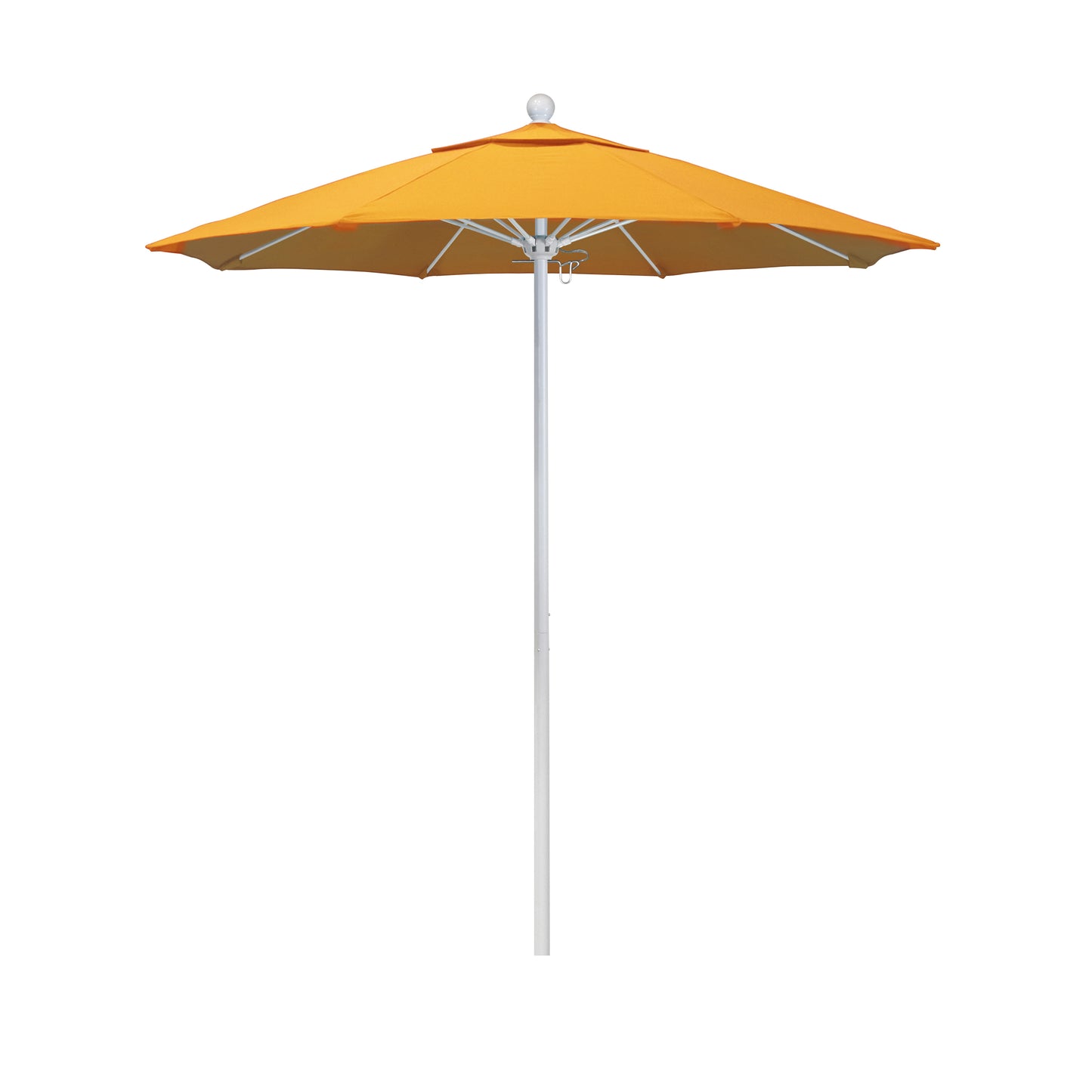 CasaFoyer 7.5' Commercial Grade Patio Umbrella | Sturdy Aluminum Frame | Fiberglass Ribs | Push Lift System | 3-Year Warranty | Pacifica Yellow Fabric