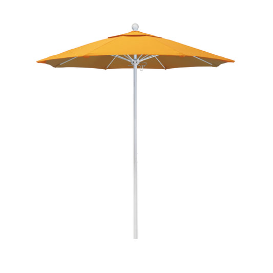 CasaFoyer 7.5' Commercial Grade Patio Umbrella | Sturdy Aluminum Frame | Fiberglass Ribs | Push Lift System | 3-Year Warranty | Pacifica Yellow Fabric
