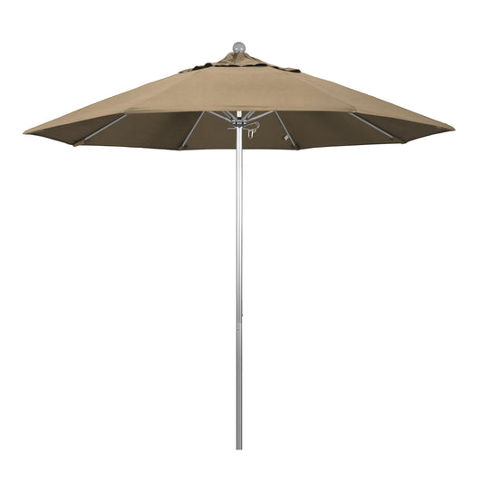 CasaFoyer California Umbrella 9ft Heavy-Duty Commercial Grade Patio Umbrella with Aluminum Frame and Fiberglass Ribs - Push Lift System - 3-Year Warranty