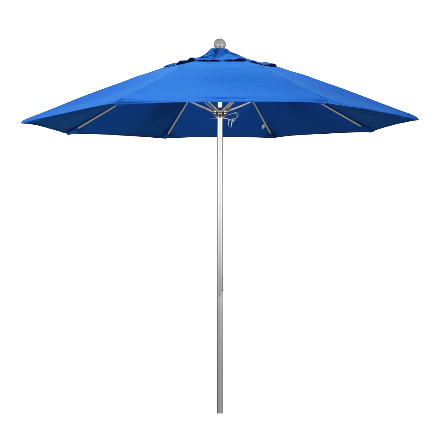 CasaFoyer California Umbrella 9ft Heavy-Duty Commercial Grade Patio Umbrella - Aluminum Frame, Fiberglass Ribs, Push Lift System - Royal Blue Fabric