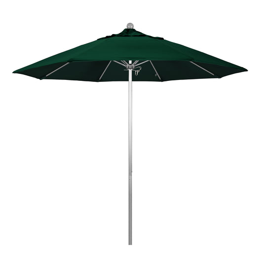 CasaFoyer California Umbrella 9ft Heavy-Duty Commercial Grade Patio Umbrella | Aluminum Frame | Fiberglass Ribs | Push Lift System | Hunter Green Fabric