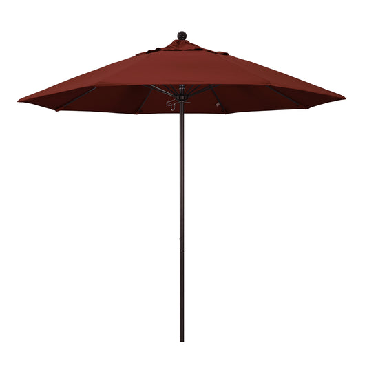 CasaFoyer 9' Heavy-Duty Commercial Umbrella with Aluminum Frame and Fiberglass Ribs - Push Lift System - Extended 3-Year Warranty