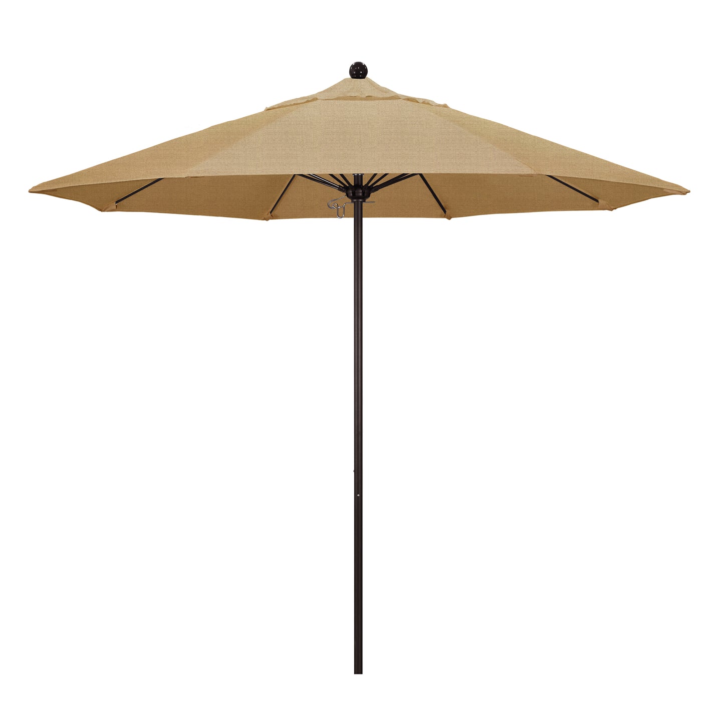 CasaFoyer 9' Heavy Duty Commercial Grade Umbrella with Aluminum Frame, Fiberglass Ribs, and Push Lift System - 3-Year Warranty
