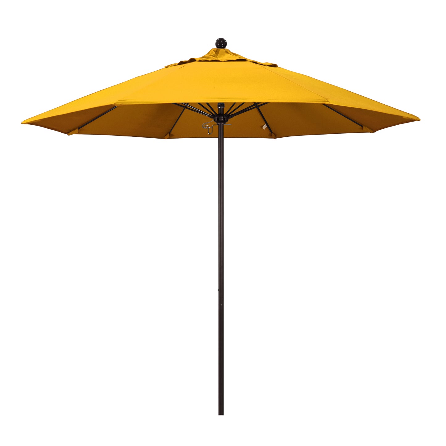 CasaFoyer California Umbrella 9ft Heavy-Duty Commercial Grade Patio Umbrella - Robust Aluminum Frame, Fiberglass Ribs, Push Lift System - Pacifica Yellow Fabric