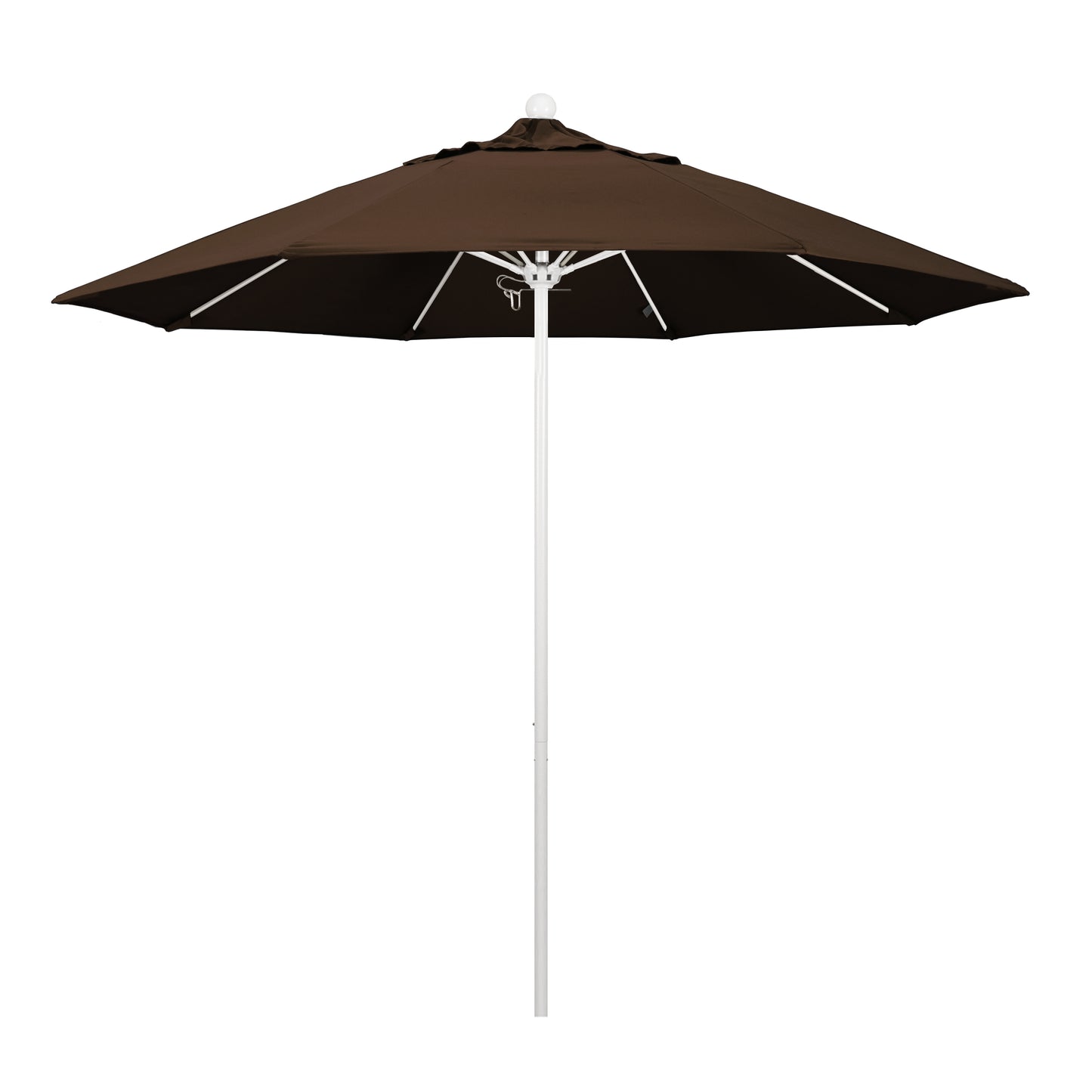 CasaFoyer California Umbrella 9ft Heavy Duty Commercial Grade Patio Umbrella - Aluminum Frame, Fiberglass Ribs, Push Lift System - Pacifica Mocha Fabric