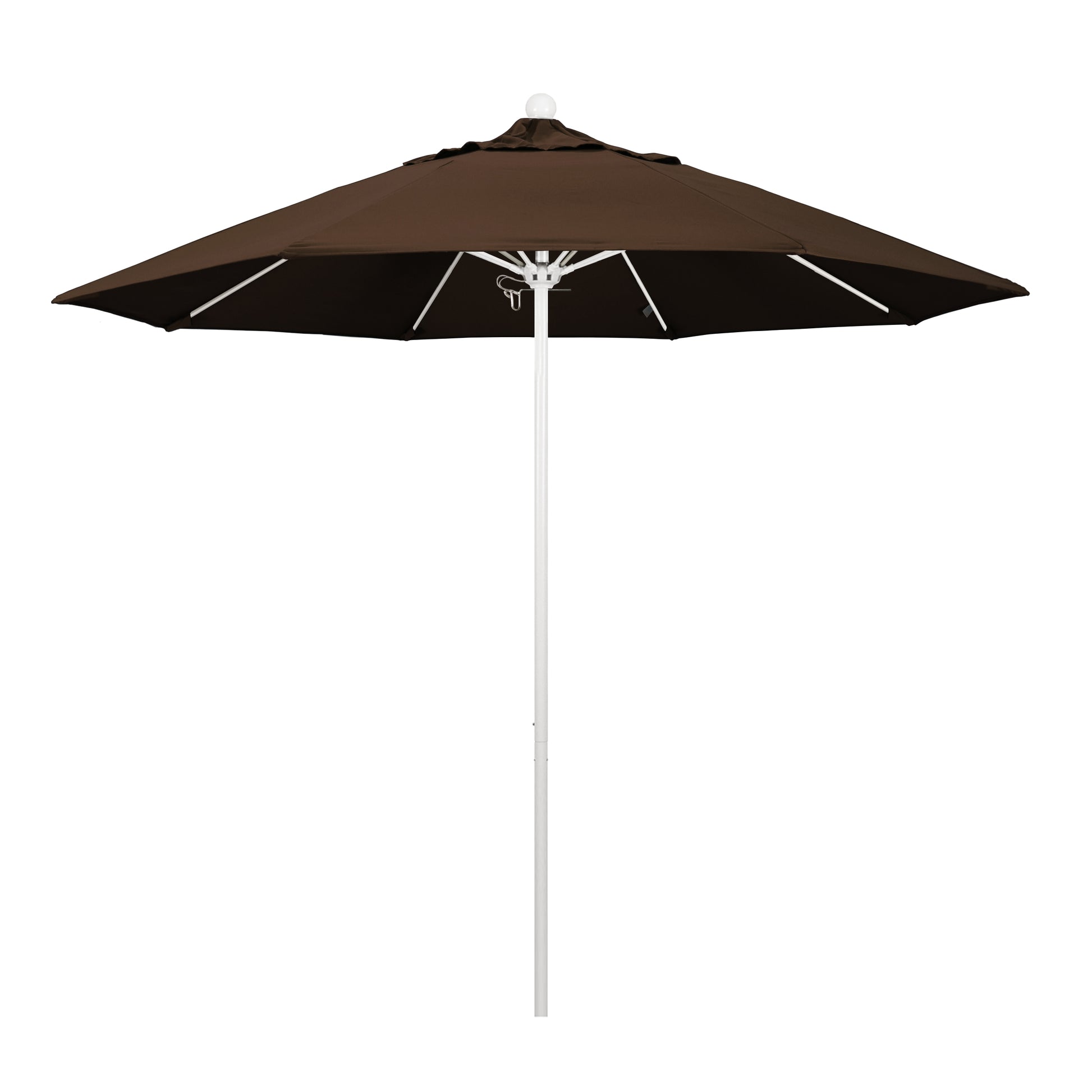 CasaFoyer California Umbrella 9ft Heavy Duty Commercial Grade Patio Umbrella - Aluminum Frame, Fiberglass Ribs, Push Lift System - Pacifica Mocha Fabric