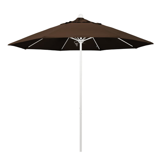 CasaFoyer California Umbrella 9ft Heavy Duty Commercial Grade Patio Umbrella - Aluminum Frame, Fiberglass Ribs, Push Lift System - Pacifica Mocha Fabric