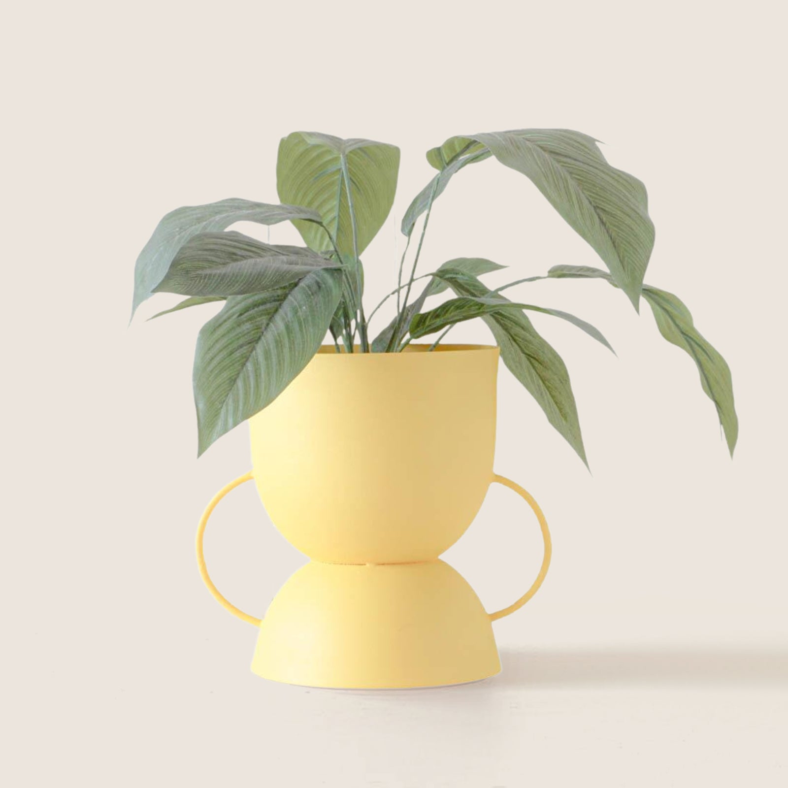 Vases, Kitchen & Dining Features | Captivating Assortment of Customizable Vases | Unique Shapes & Sizes Iron | Polished & Powder Coated | Yellow | 18x23x25cm | casafoyer.myshopify.com