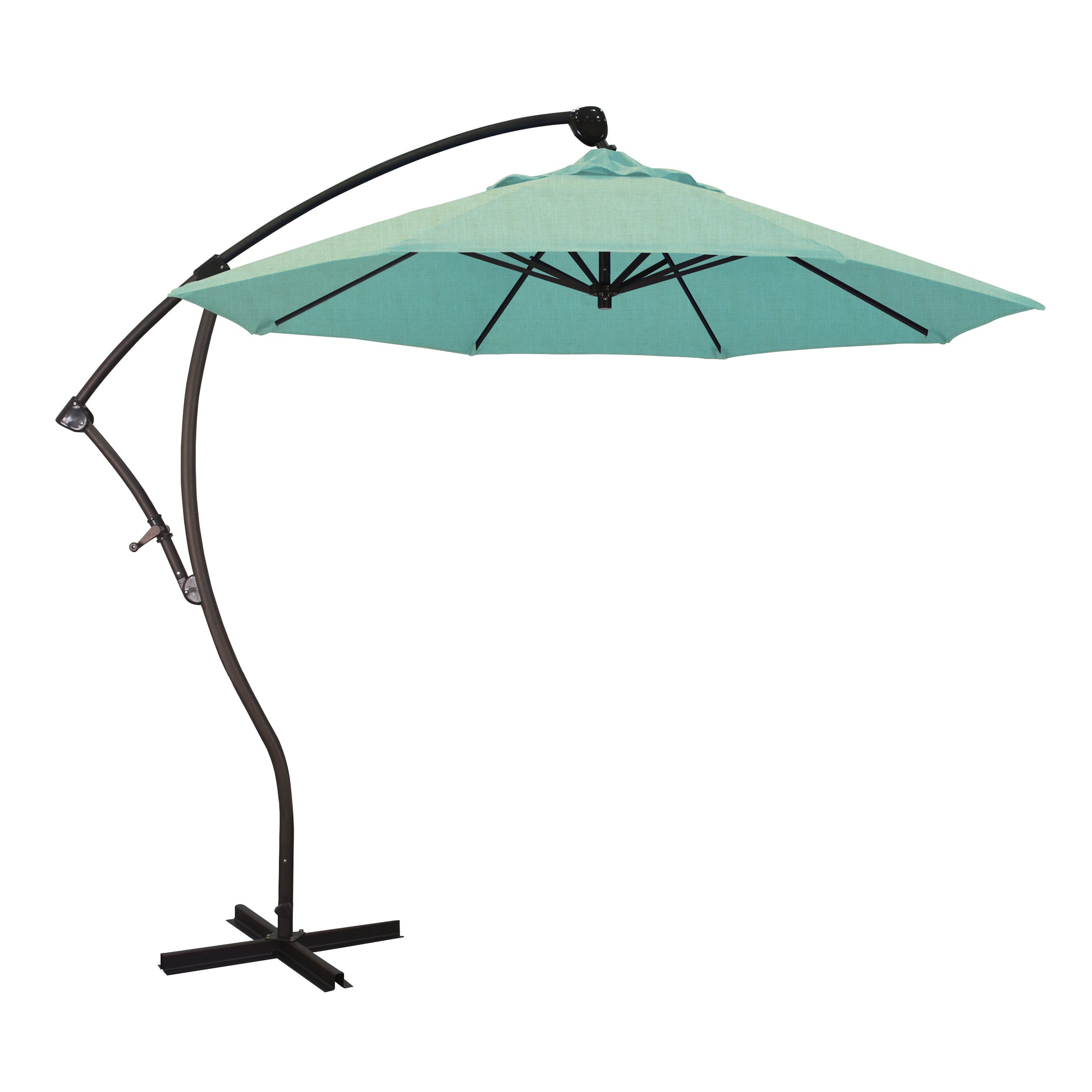 CasaFoyer California Umbrella BA 908 9ft Cantilever Umbrella - 360 Rotation, Tilt, Crank Lift - Sturdy Aluminum Pole - Sunbrella Fabric - Ideal for Maximum Shade Coverage