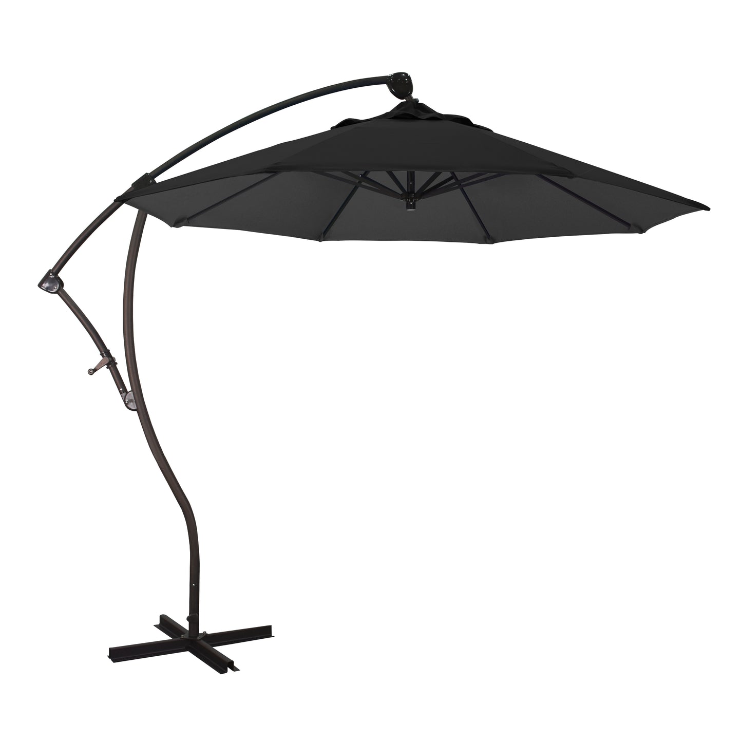 CasaFoyer California Umbrella BA 908 9ft Cantilever Umbrella - Adjustable 360 Tilt & Turn, Sturdy Aluminum Pole, Stainless Steel Crank System, Pre-Drilled Base Holes. Ideal for Outdoor Spaces.