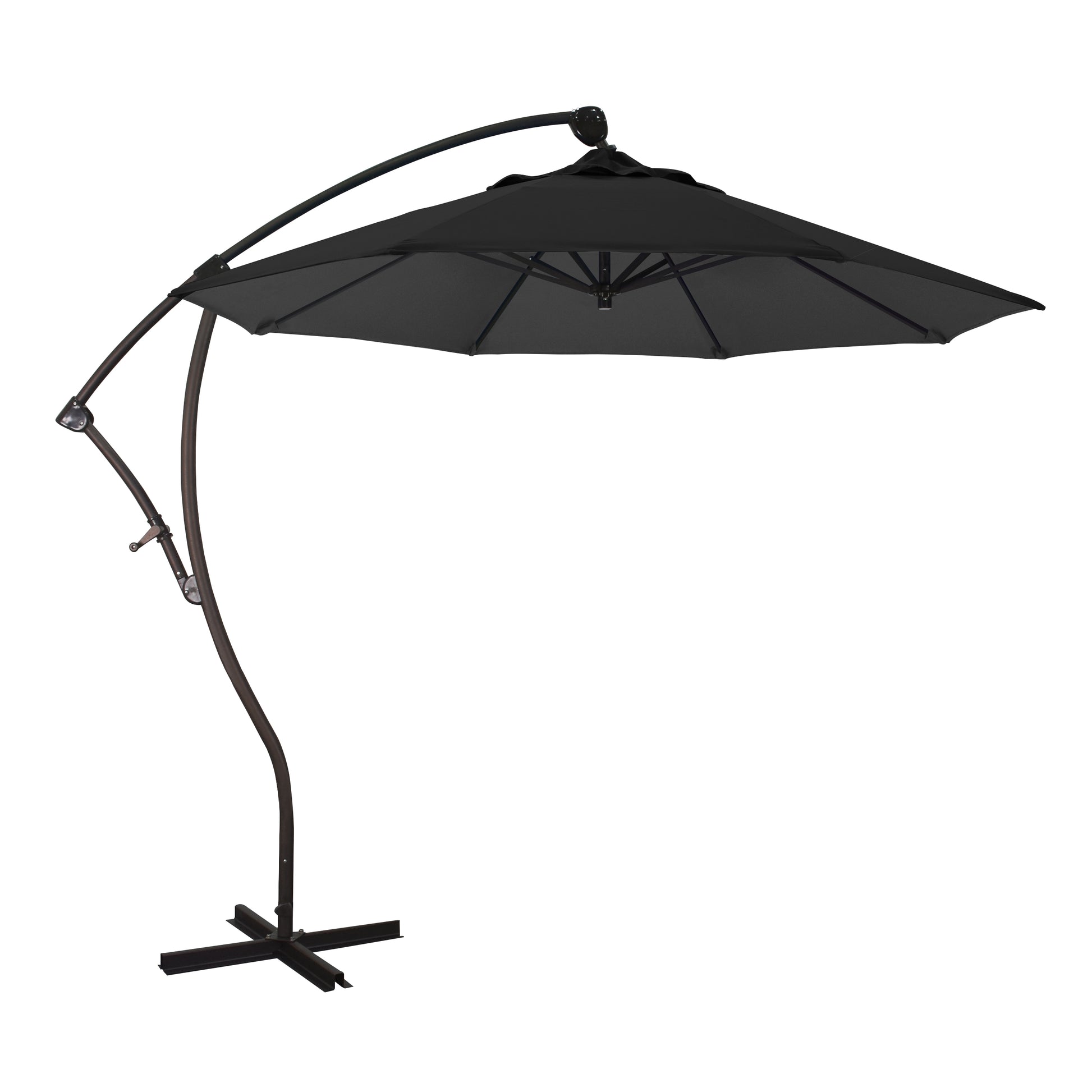 CasaFoyer California Umbrella BA 908 9ft Cantilever Umbrella - Adjustable 360 Tilt & Turn, Sturdy Aluminum Pole, Stainless Steel Crank System, Pre-Drilled Base Holes. Ideal for Outdoor Spaces.