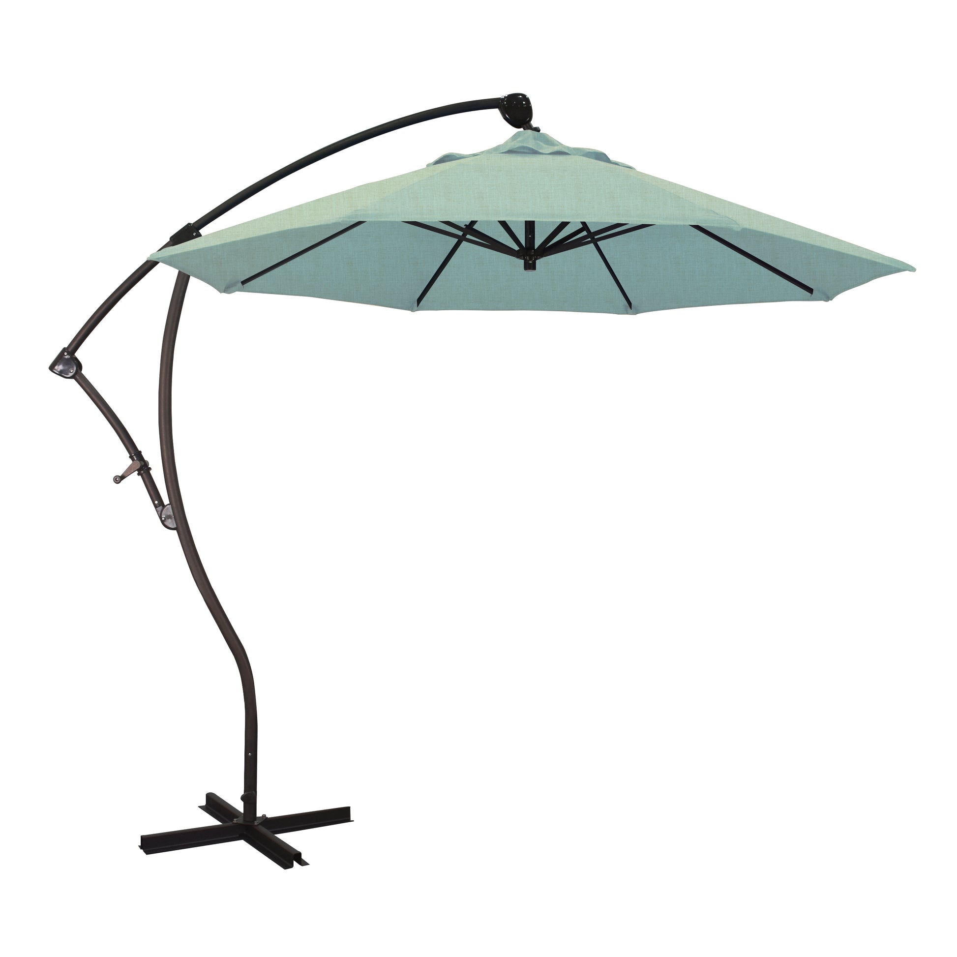 CasaFoyer California Umbrella BA 908 - 9ft Cantilever Umbrella with 360 Rotation & Tilt, Aluminum Pole & Ribs, Sunbrella 1A Spa Fabric