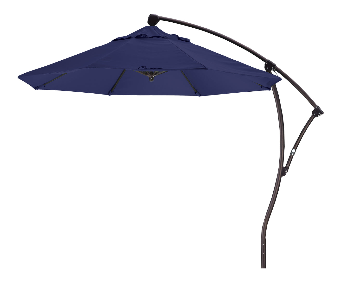 CasaFoyer California Umbrella BA 908 9ft Cantilever Umbrella - 360 Rotation, Tilt Crank Lift, Sturdy Aluminum Pole, Sunbrella 1A Navy Fabric