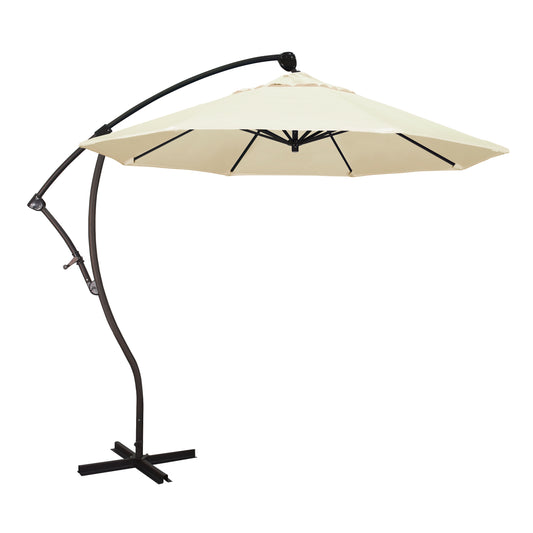 CasaFoyer California Umbrella BA 908 9ft Cantilever Umbrella - 360 Rotation, Tilt, Crank Lift - Sturdy Aluminum Pole - Sunbrella Fabric