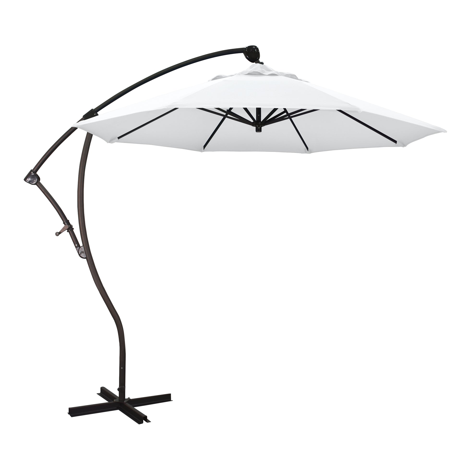 CasaFoyer California Umbrella BA 908 9ft Cantilever Umbrella - Adjustable 360 Tilt & Turn, Sturdy Aluminum Pole, Stainless Steel Crank System