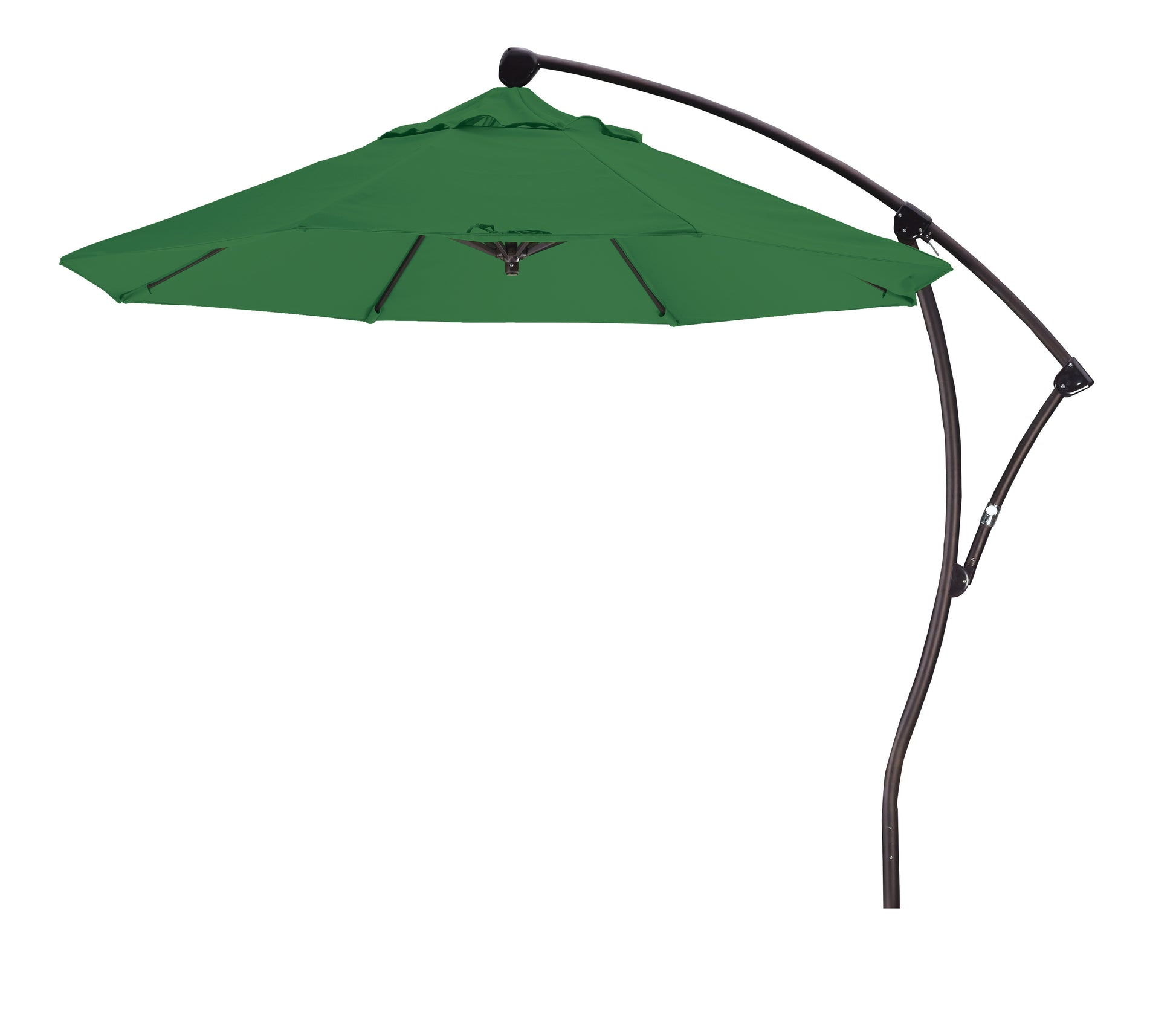 CasaFoyer California Umbrella BA 908 9ft Cantilever Umbrella - 360 Rotation, Tilt, Crank Lift - Sturdy Aluminum Pole - Hunter Green Fabric