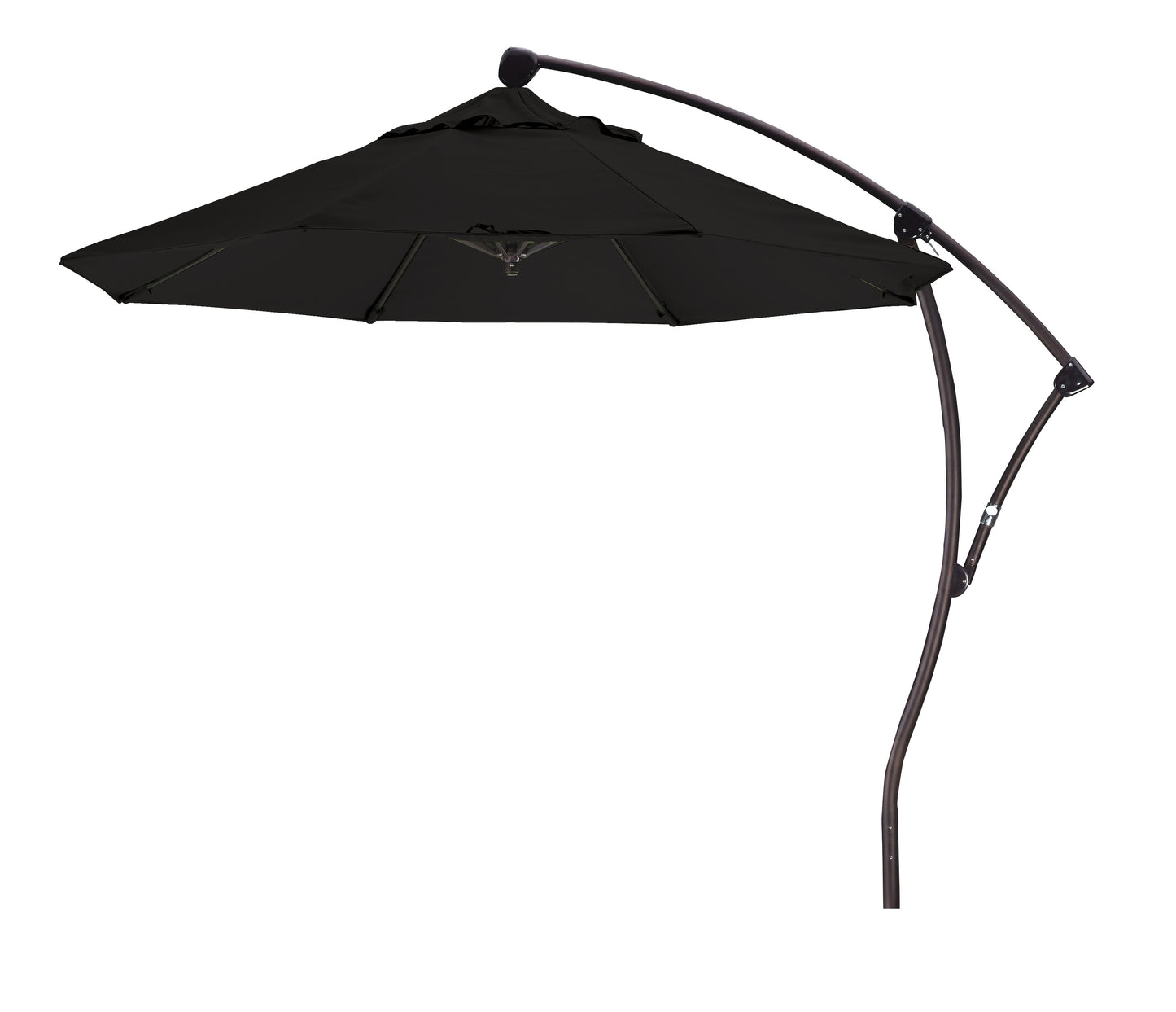 CasaFoyer California Umbrella BA 908 9ft Cantilever Umbrella - 360 Rotation, Tilt, Crank Lift - Sturdy Aluminum Pole - Maximum Shade Coverage - Pacifica Black Fabric