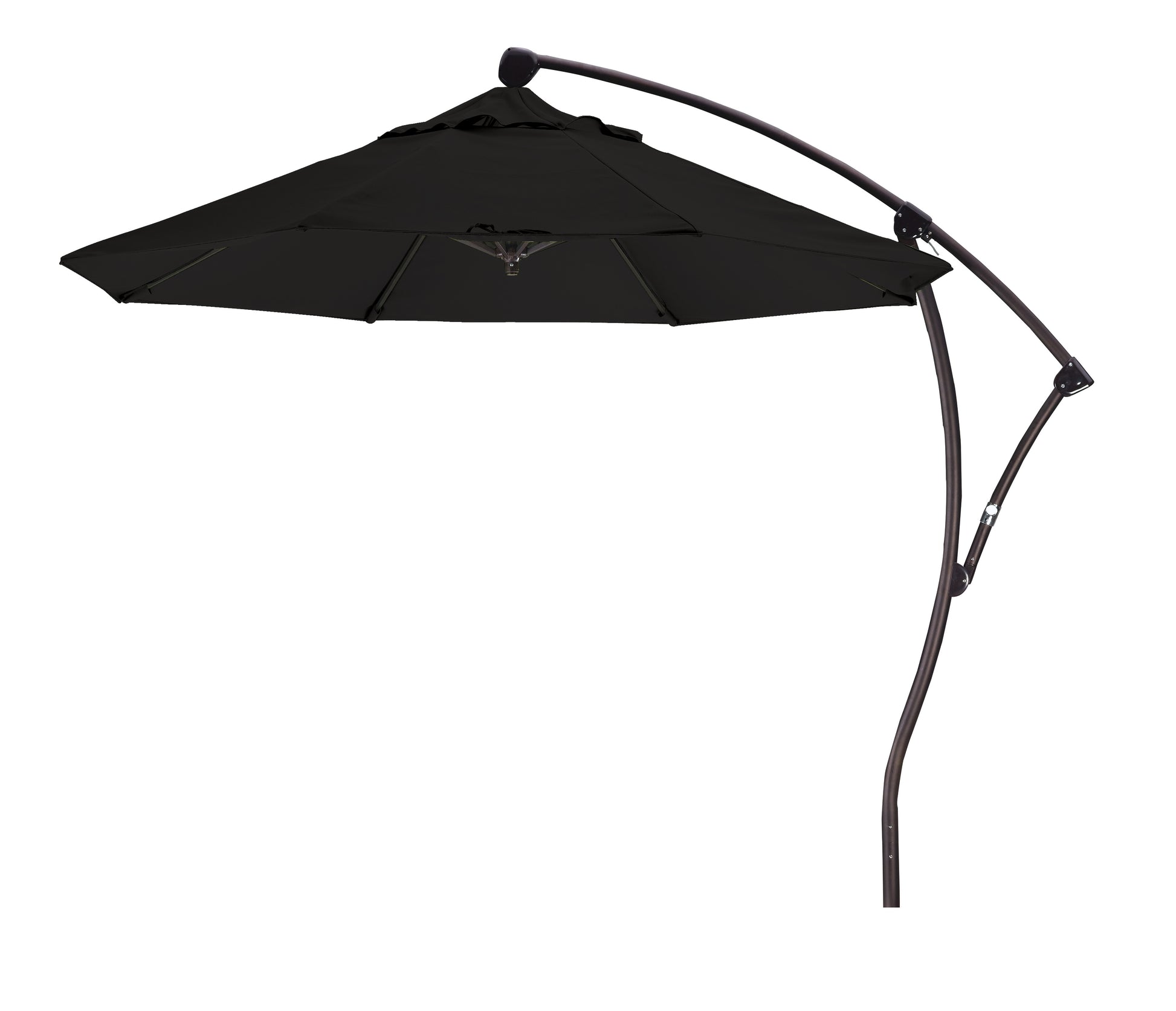 CasaFoyer California Umbrella BA 908 9ft Cantilever Umbrella - 360 Rotation, Tilt, Crank Lift - Sturdy Aluminum Pole - Maximum Shade Coverage - Pacifica Black Fabric