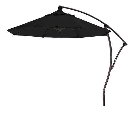 CasaFoyer California Umbrella BA 908 9ft Cantilever Umbrella - 360 Rotation, Tilt, Crank Lift - Sturdy Aluminum Pole - Maximum Shade Coverage - Pacifica Black Fabric