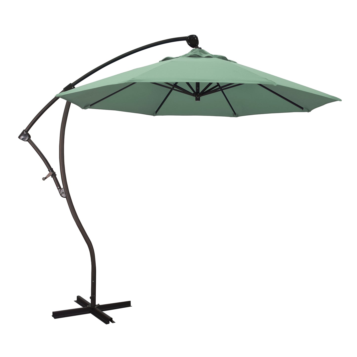 CasaFoyer California Umbrella BA 908 - 9ft Cantilever Umbrella with 360 Rotation & Tilt, Aluminum Pole & Ribs, Pacifica Spa Fabric