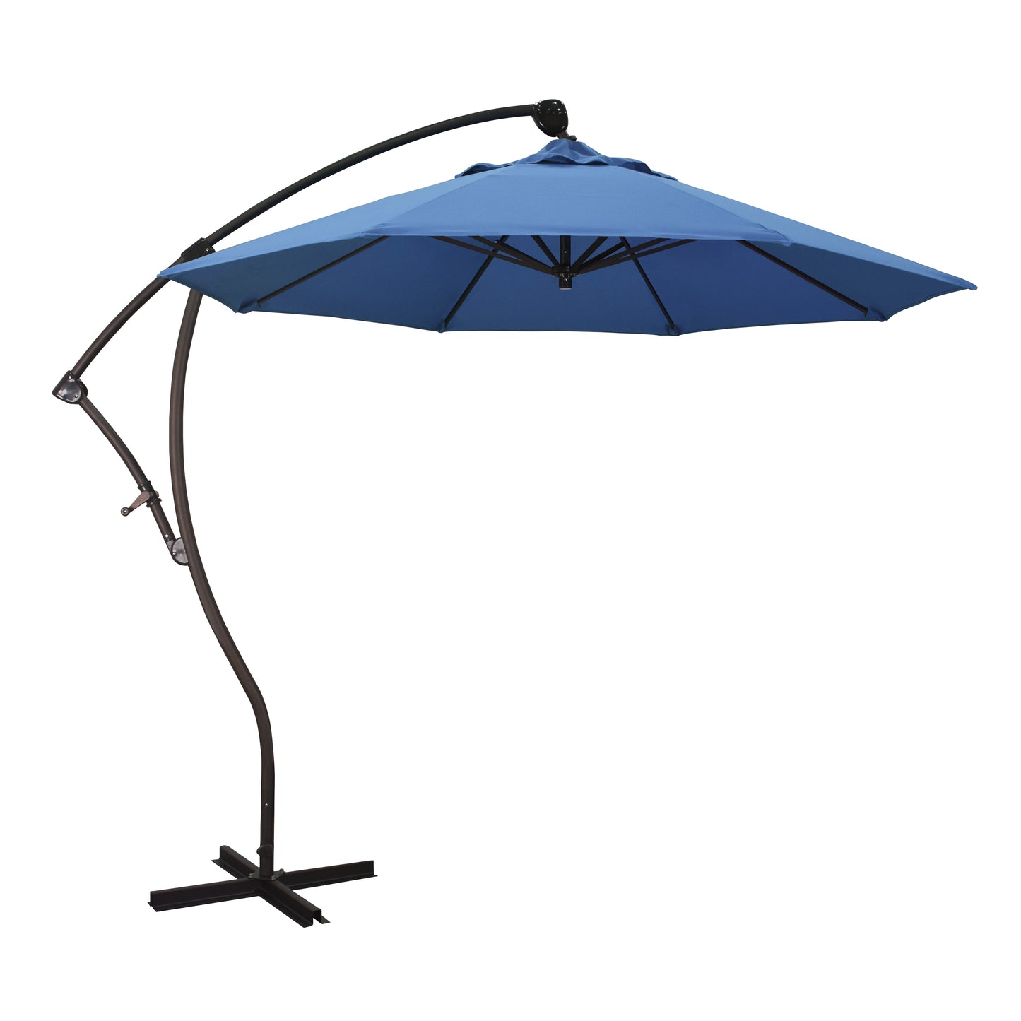 CasaFoyer California Umbrella BA 908 9ft Cantilever Umbrella - 360 Rotation, Tilt, Crank Lift - Sturdy Aluminum Pole - Maximum Shade Coverage - Pacifica Capri Fabric