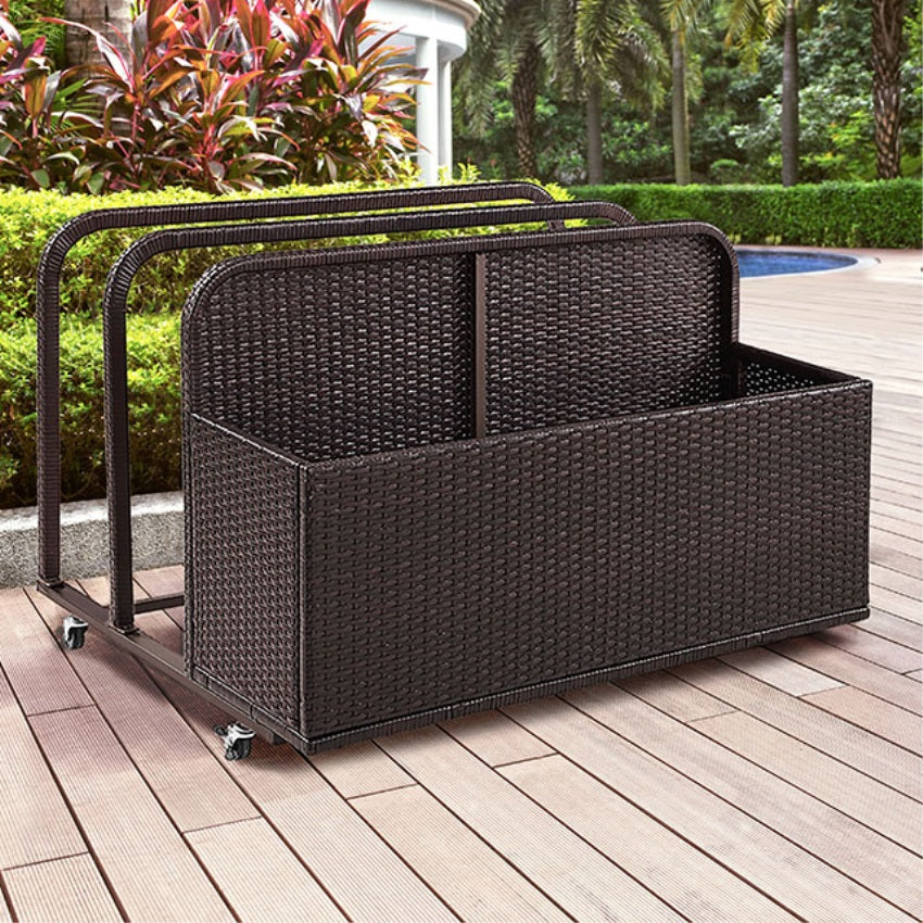 CasaFoyer Float Caddy - Durable All-Weather Wicker, Ample Storage for Lounge Floats and Pool Toys, UV-Resistant Coating, Clutter-Free Poolside Experience