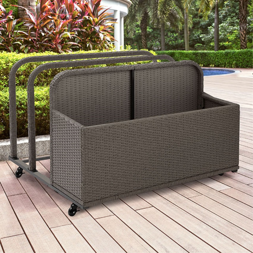 CasaFoyer Float Caddy - Durable All-Weather Wicker, Ample Space for Lounge Floats, UV-Resistant Coating, Organize Poolside Activities