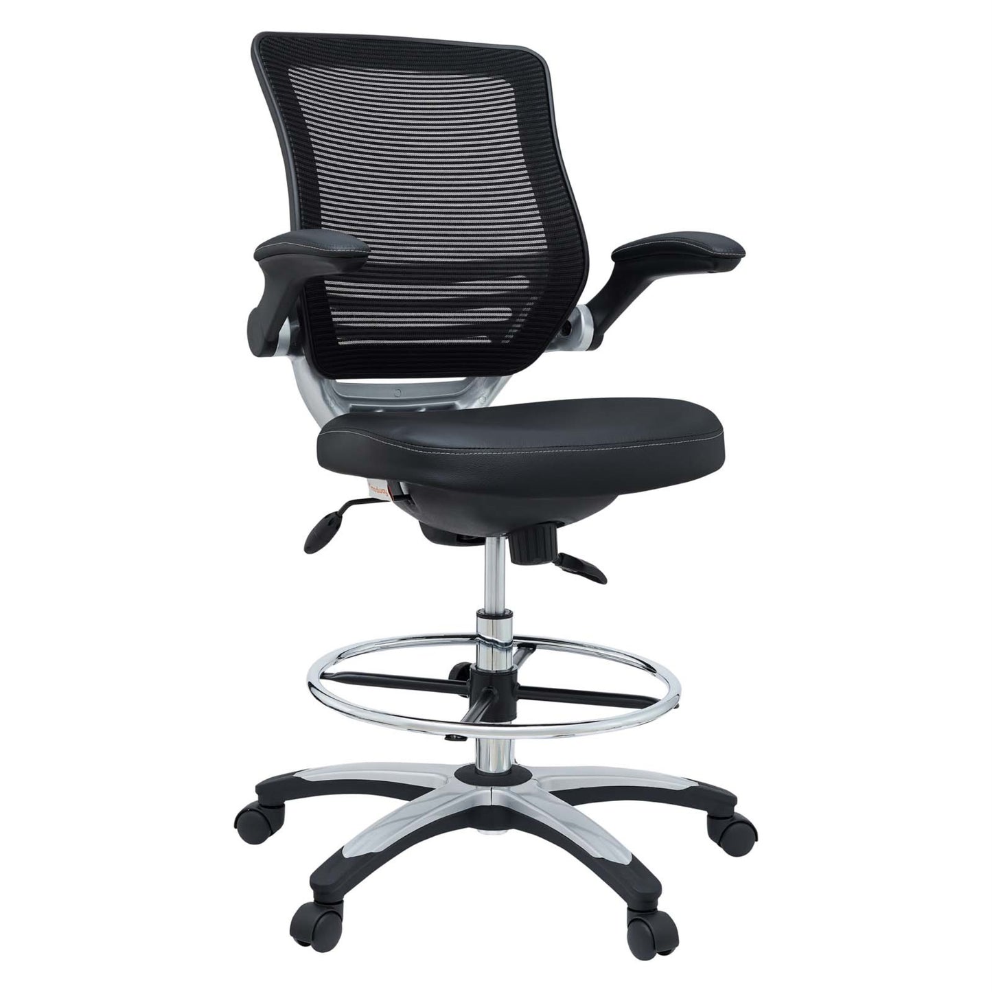 CasaFoyer Edge Drafting Stool - Revolutionary Ergonomic Chair with Mesh Back, Padded Seat, Flip-Up Arms, and Footring. Perfect for School, Work, or Home.