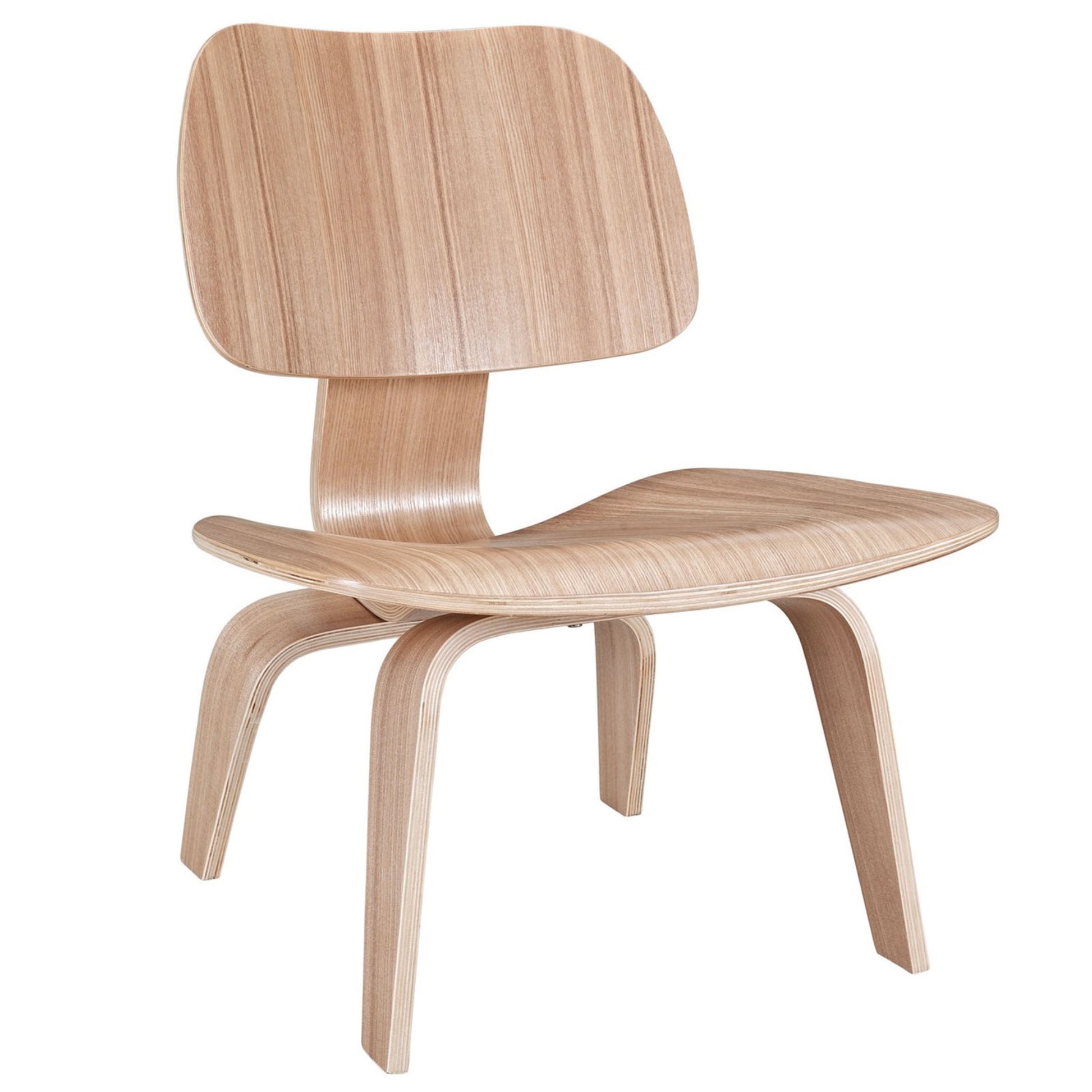 CasaFoyer Molded Plywood Fathom Lounge Chair - Lightweight Veneer, Comfortable Fit, Modern Design, Natural Rubber Shock Mounts