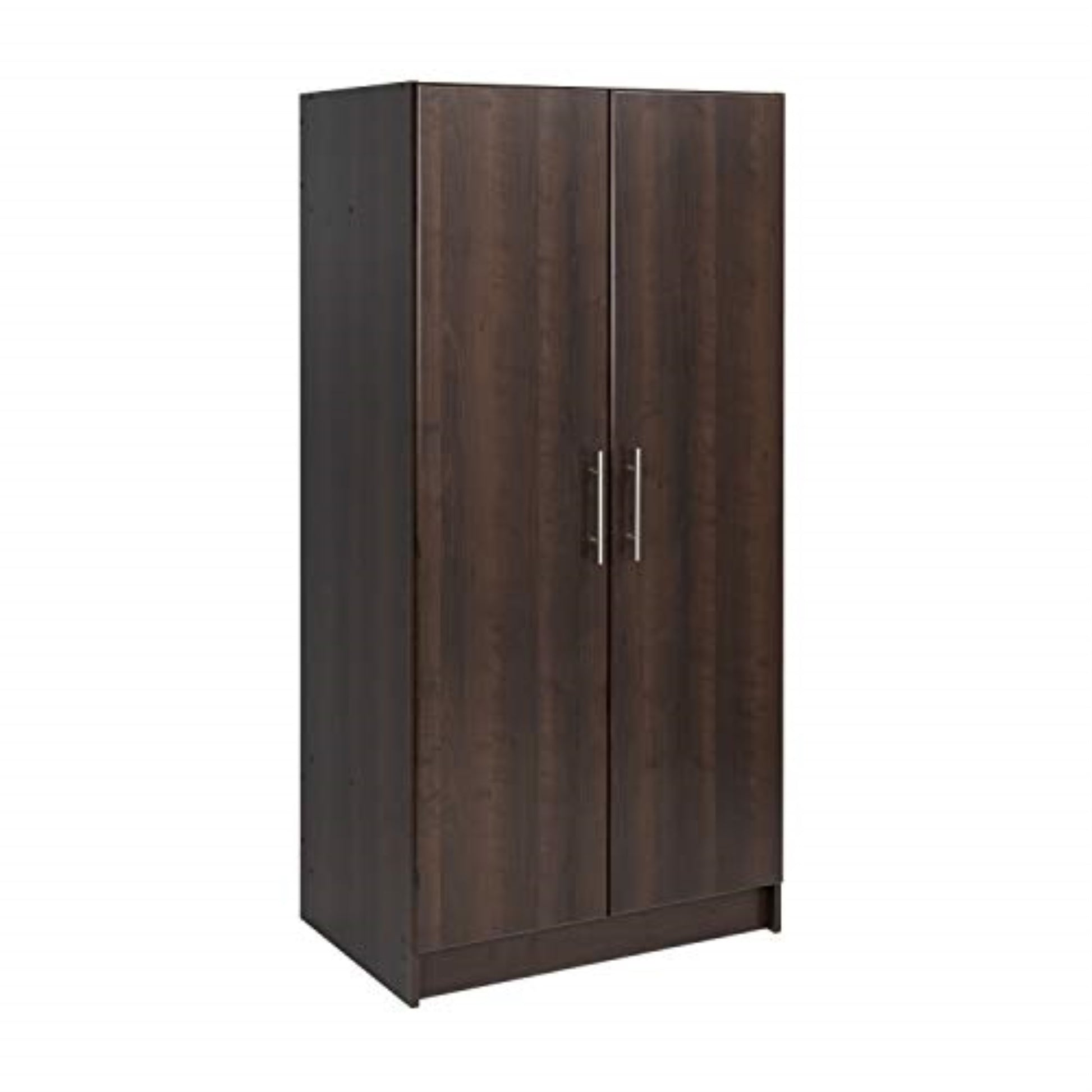 CasaFoyer Elite 32" Wardrobe Cabinet - Espresso Finish | Hanging Rod, Top Shelf for Hats & Scarves, Bottom Shelf for Shoes | Versatile & Stylish | Elite Collection