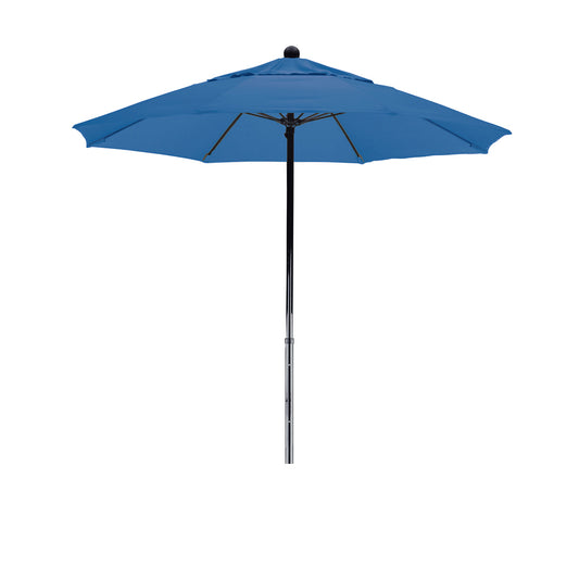 CasaFoyer EFFO758 7-Foot Commercial Grade Umbrella with Fiberglass Frame - Weather Resistant, Adjustable Height Pole - Perfect for Outdoor Dining - Pacific Blue Fabric
